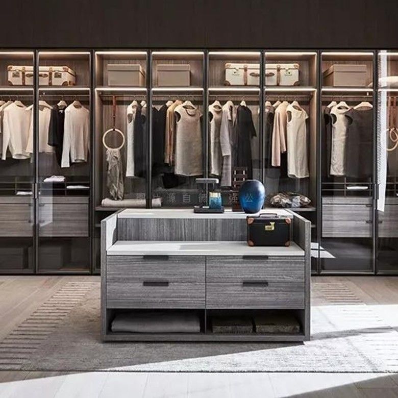 YALIG 2D / 3D Diseño de vestuario de dormitorio moderno de estilo italiano a medida para apartamento