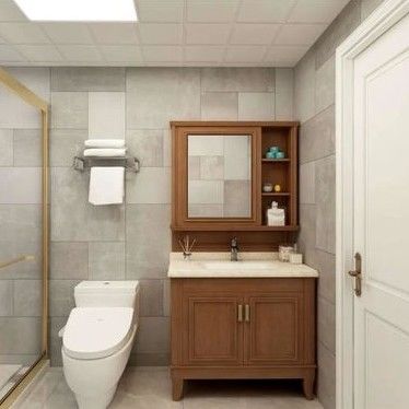 Vanidad de baño de estilo europeo con diseño sin mango y opciones de color personalizadas