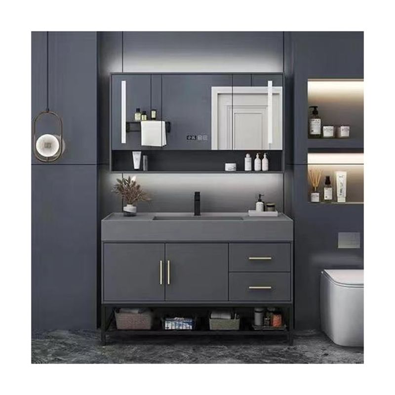 Diseño sin mango gabinete de baño multifuncional para el baño 38-46 de ancho