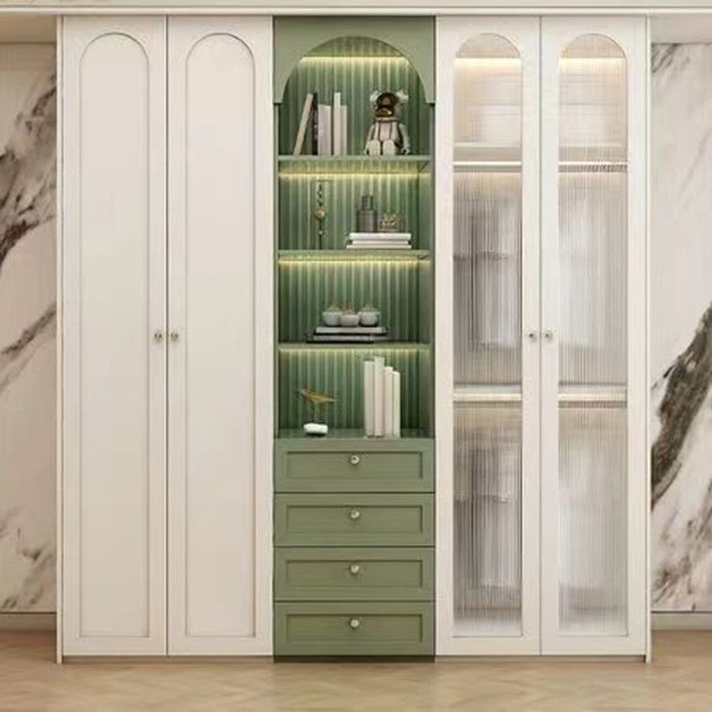 Almacenamiento versátil hecho simple con nuestra tendencia Francés elegante armario estilo de madera panel