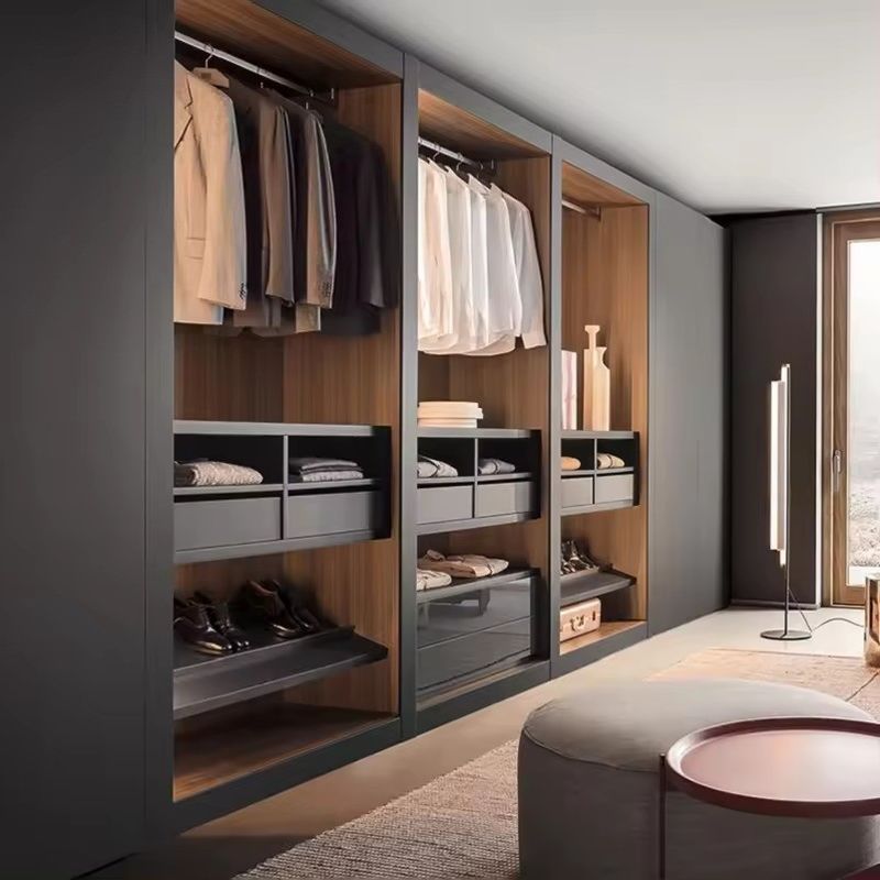 Armario de dormitorio contemporáneo con diseño de madera personalizado y tablero MR HDF