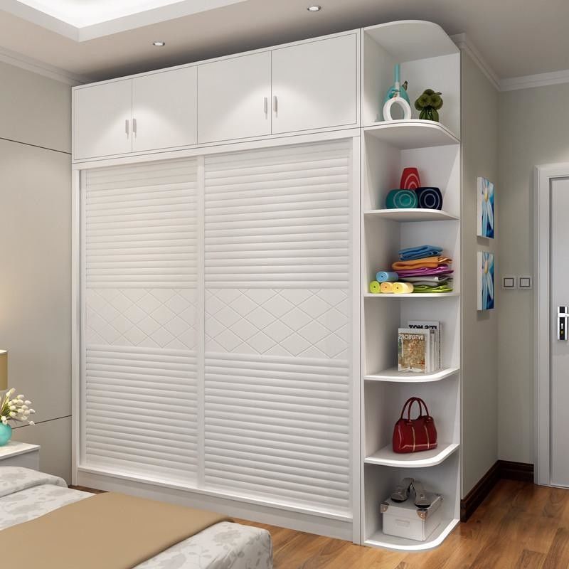 Set de dormitorio moderno con armario de 2 puertas Muebles Almari personalizables y modernos OEM ODM
