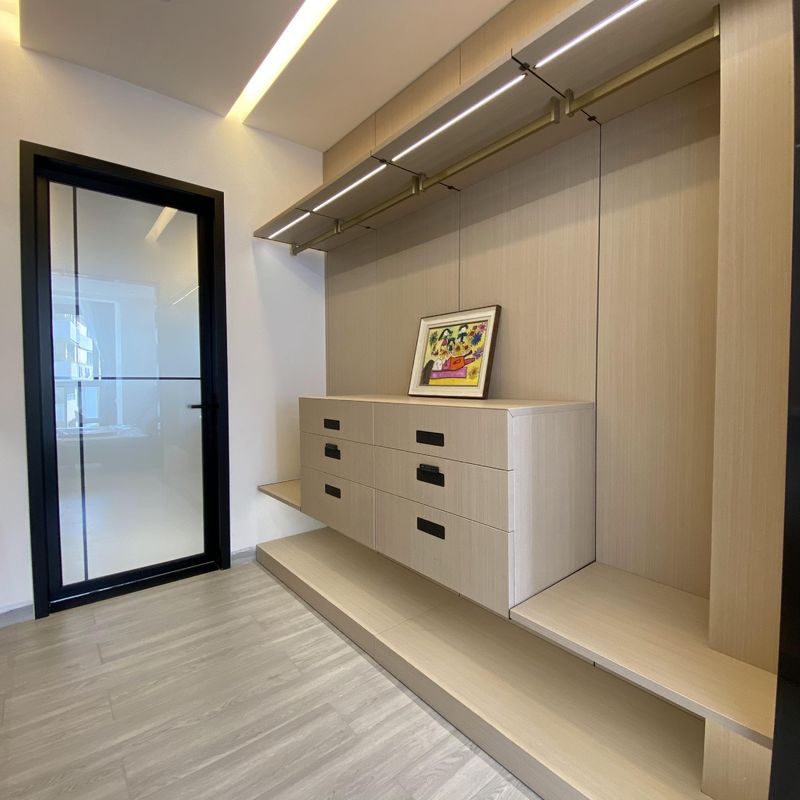 Muebles de hotel YALIG Muebles contemporáneos con puerta corredera de madera Armario con sistema incorporado