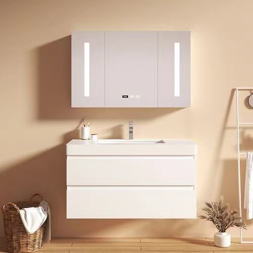 Conjunto de vanidad de apartamento con fregadero moderno de 30 pulgadas lavabo personalizado y gabinete flotante