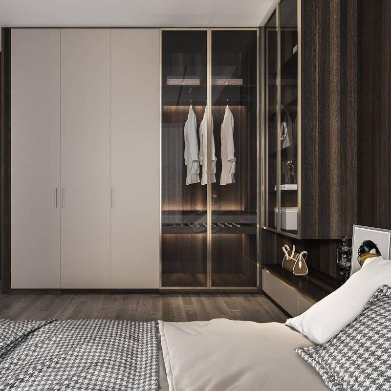 Diseño contemporáneo de armario de armario de vidrio de lujo para el hogar Villa Hotel y apartamento