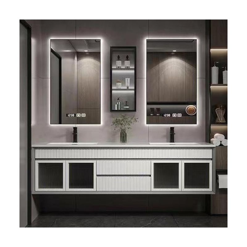Organice su baño con YALIG Custom Vanity Cabinet Doble fregadero y espejo de plata
