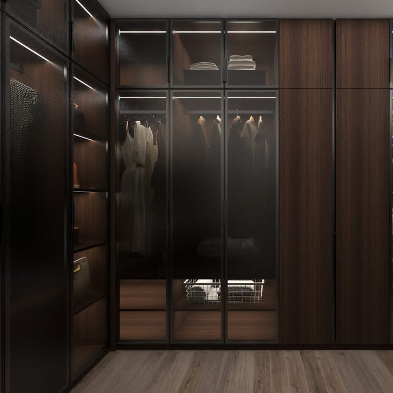 Diseño contemporáneo de armario de armario de vidrio de lujo para el hogar Villa Hotel y apartamento