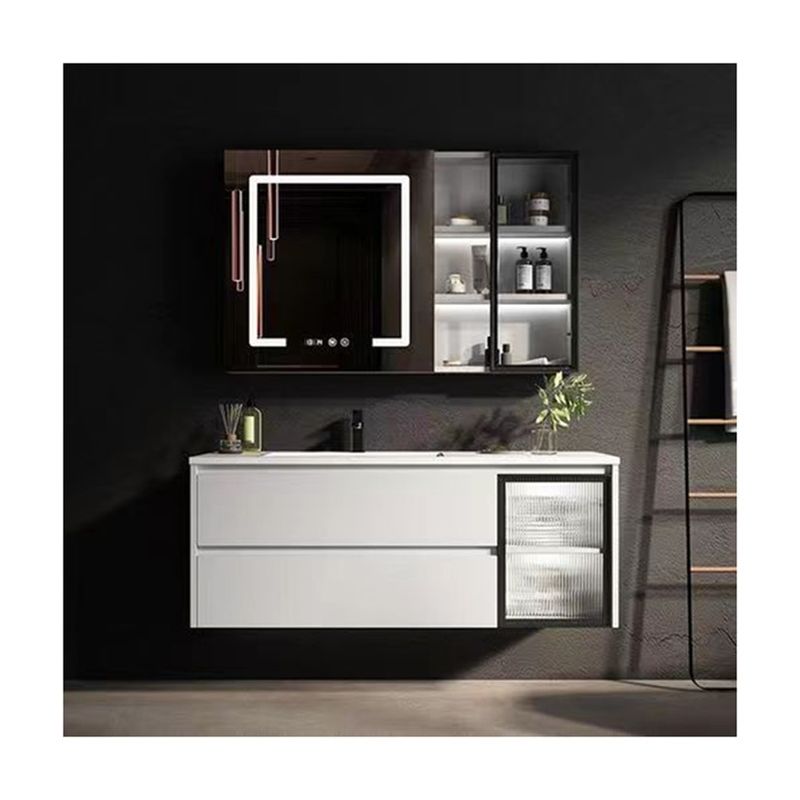 Diseños personalizados y material de la puerta MDF en YALIG Floating Vanity Set para baños modernos