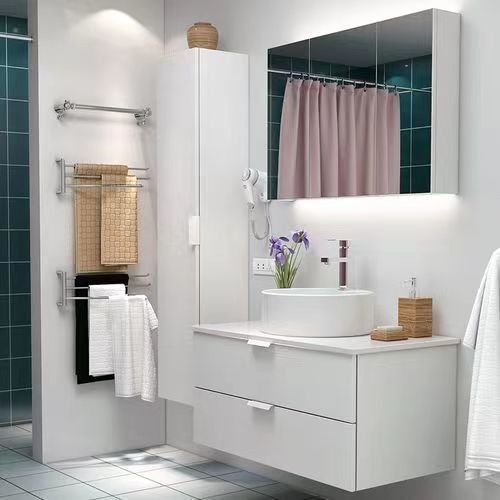 Diseños personalizados y material de la puerta MDF en YALIG Floating Vanity Set para baños modernos
