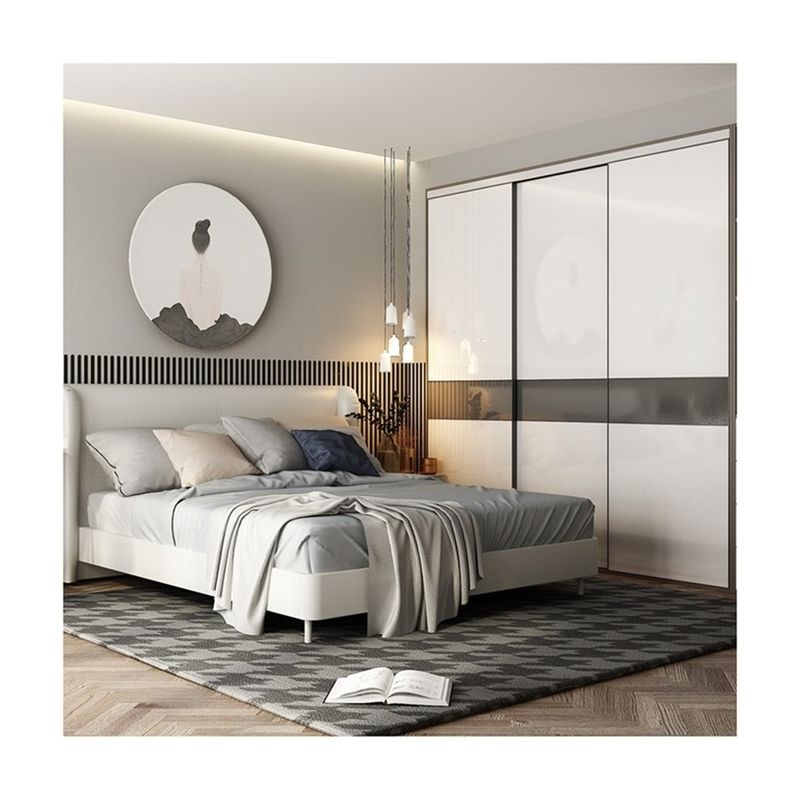 YALIG personalizado italiano puerta corredera abierta automática caminar en el armario armario para el dormitorio