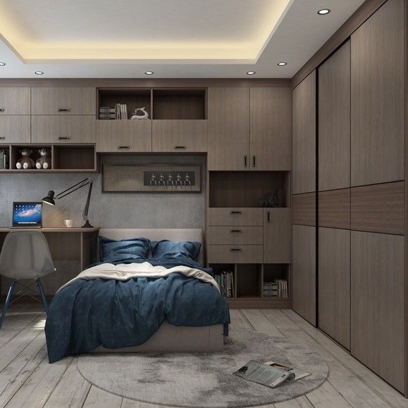 YALIG personalizado italiano puerta corredera abierta automática caminar en el armario armario para el dormitorio