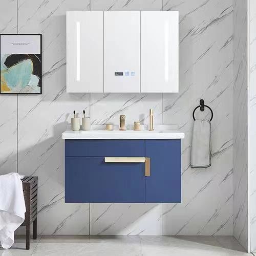Agregue elegancia a su baño con un lavabo de lujo y un gabinete flotante