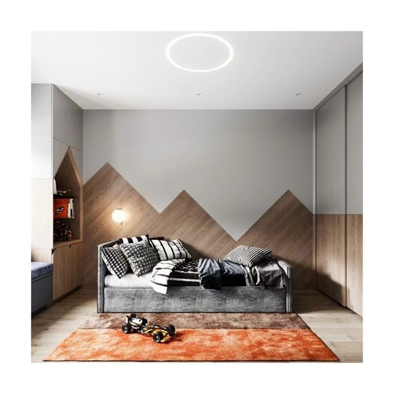 Estilo de diseño contemporáneo lujo gris en forma de U MDF paseo en armario armarios NO plegados