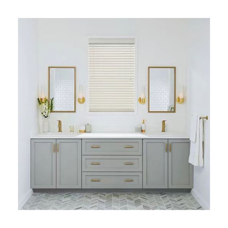 Rectangular Vanity YALIG Custom Luxury Quartz Contador Top Set para el diseño moderno del baño