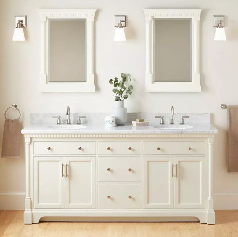 Diseño moderno sin mango YALIG Gold Organizer de maquillaje para baños