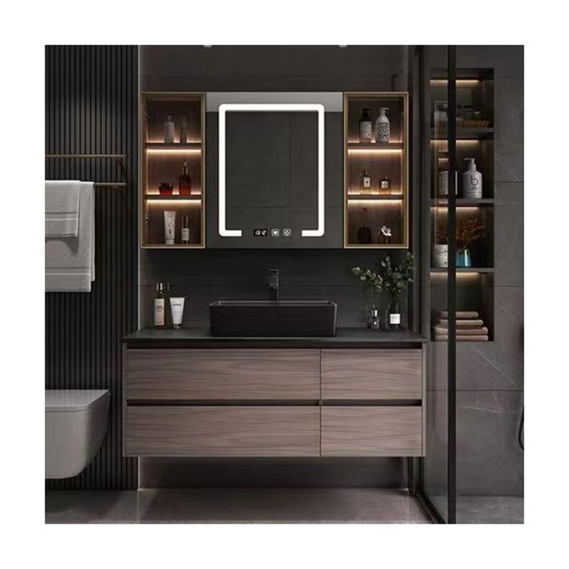 Baño de colores personalizados Modernos gabinete de espejos LED y la colección del fregadero