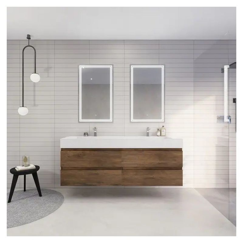 Baño de colores personalizados Modernos gabinete de espejos LED y la colección del fregadero