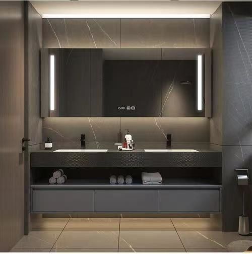 Baño de colores personalizados Modernos gabinete de espejos LED y la colección del fregadero