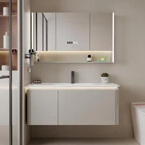 Baño de colores personalizados Modernos gabinete de espejos LED y la colección del fregadero