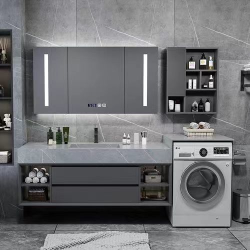 Transforme su baño con barreras de madera maciza montadas en la pared y lavabo flotante