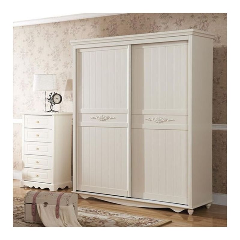 NO Plegable YALIG Custom Simple Cabinet de dos puertas de tamaño pequeño Sala de ropa para bebés Diseños de armario