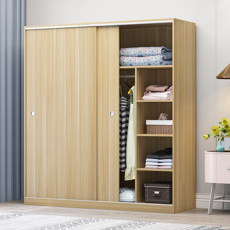 NO Plegable YALIG Custom Simple Cabinet de dos puertas de tamaño pequeño Sala de ropa para bebés Diseños de armario