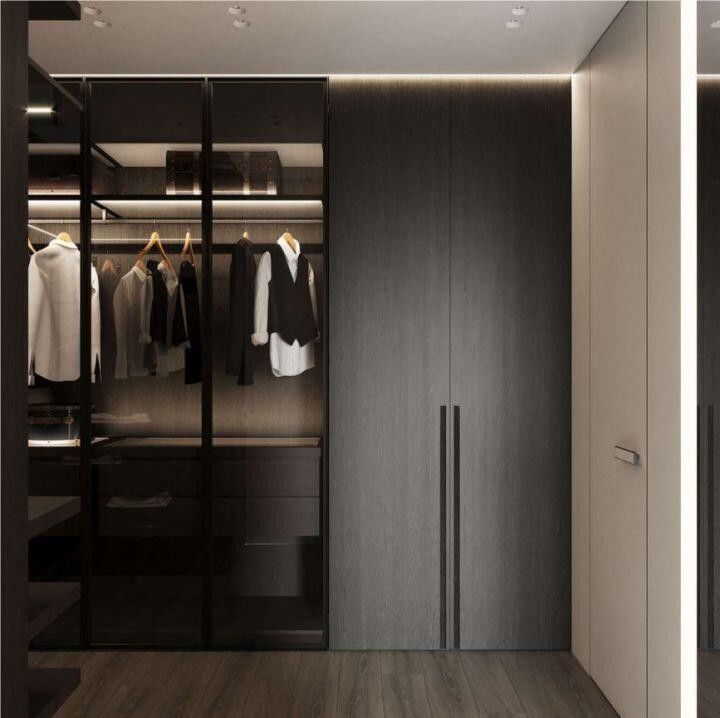Set de dormitorio de estilo moderno personalizable con armario de 2 puertas Muebles Almari de YALIG
