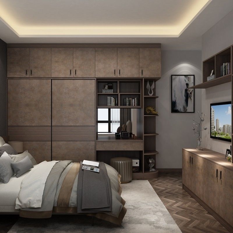 Set de dormitorio de estilo moderno personalizable con armario de 2 puertas Muebles Almari de YALIG