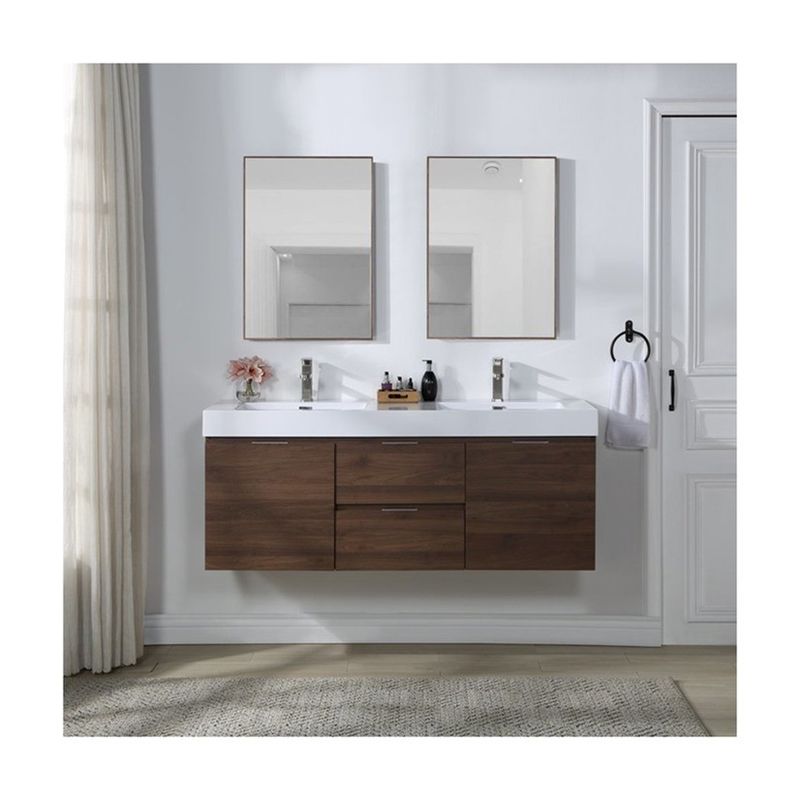 El gabinete de baño de roble de YALIG es de diseño moderno y 38-46 de ancho.