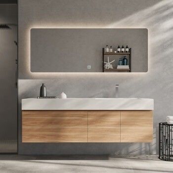 El gabinete de baño de roble de YALIG es de diseño moderno y 38-46 de ancho.