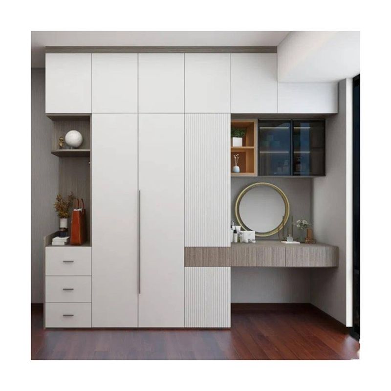 Muebles de dormitorio personalizados Armario de madera con diseños de dos y tres puertas de YALIG