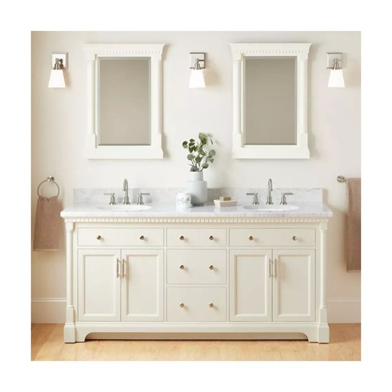 YALIG Cabinet Shaker Panel fluido de cuarzo de escritorio de baño para 38-46 en ancho