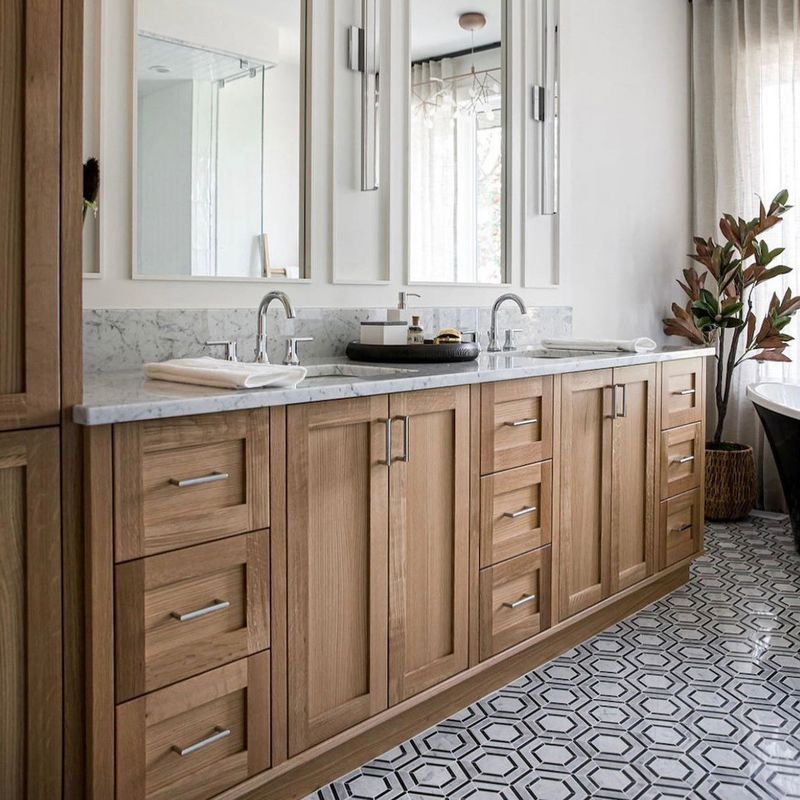 YALIG Cabinet Shaker Panel fluido de cuarzo de escritorio de baño para 38-46 en ancho