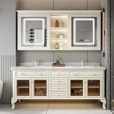 YALIG Cabinet Shaker Panel fluido de cuarzo de escritorio de baño para 38-46 en ancho