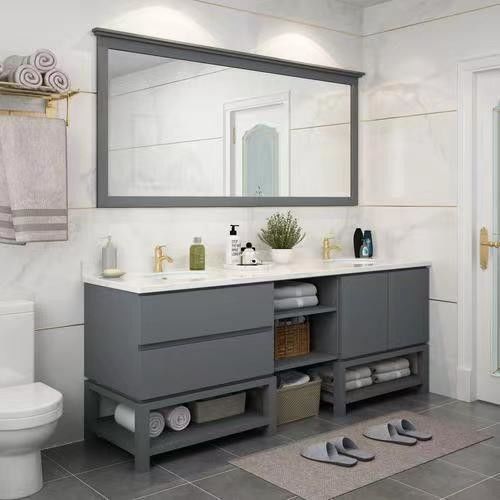 Cabinet de baño de lámpara de espejo minimalista sin marco YALIG montado en la pared para apartamentos