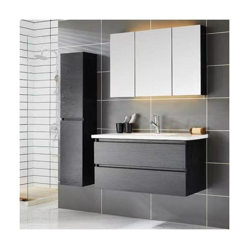 Rectángulo Moderno Minimalista YALIG Baño Vanidad con Color Puro y Espejo Incluido
