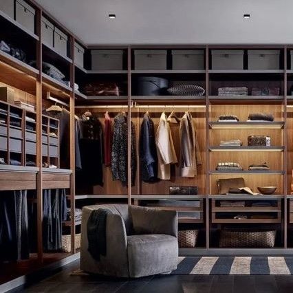 Armario de madera moderno para dormitorio contemporáneo YALIG Esquina abierta