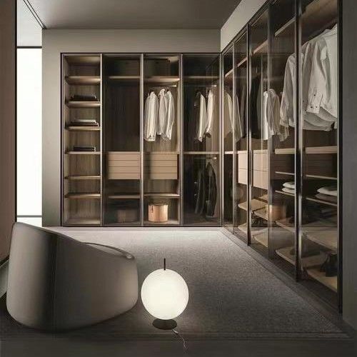 Armario de madera moderno para dormitorio contemporáneo YALIG Esquina abierta
