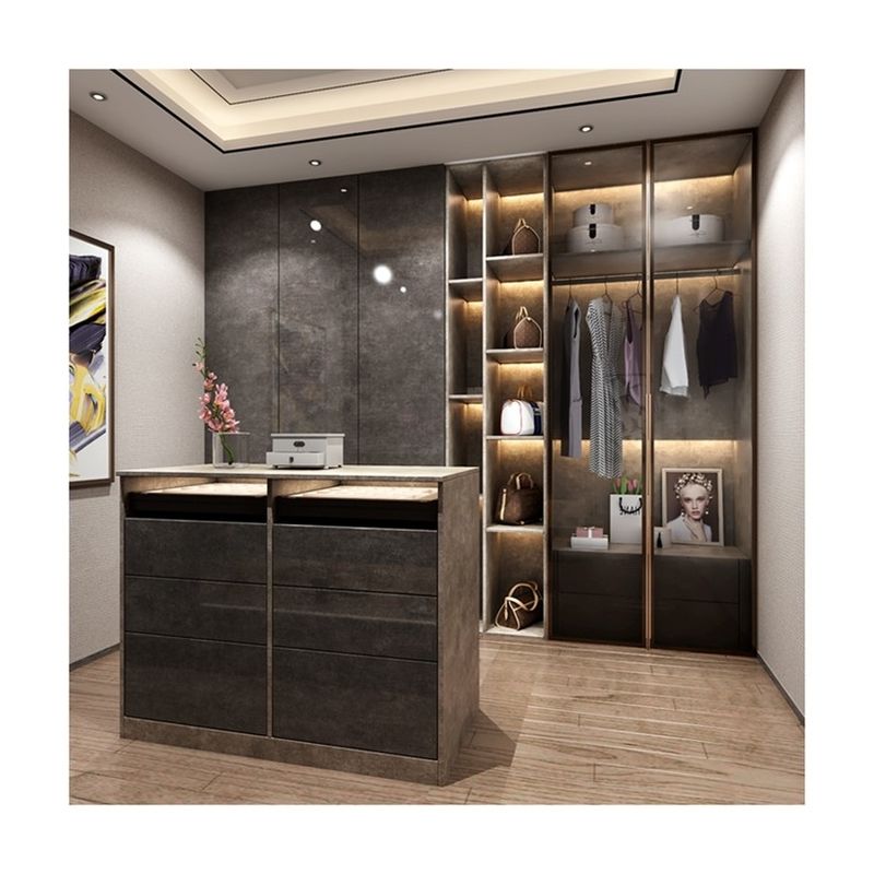 Estilo de diseño contemporáneo YALIG Veneer Armarios de esquina modernos para muebles de dormitorio