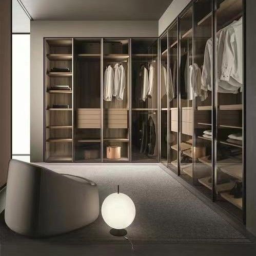 Estilo de diseño contemporáneo YALIG Veneer Armarios de esquina modernos para muebles de dormitorio